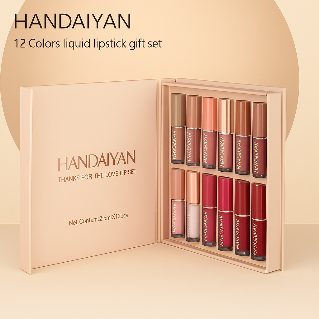 Velvet Matte Liquid Lipstick Set 12Pcs