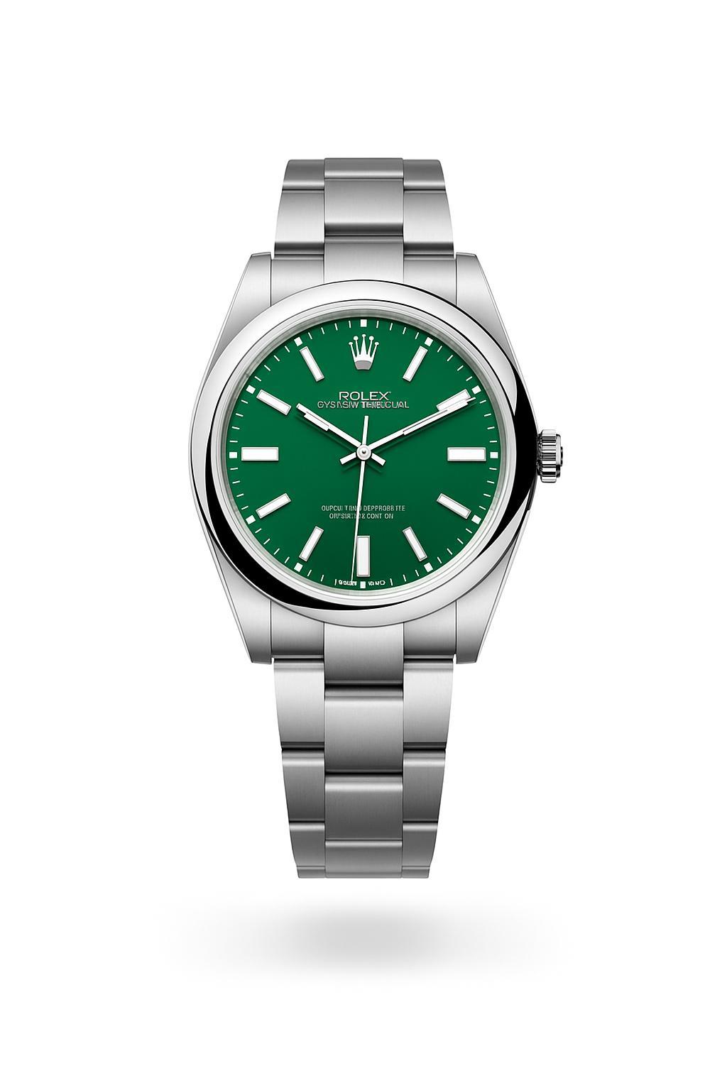 Rolex Day-Date 40 – Green Dial | Luxury Stainless Steel Watch