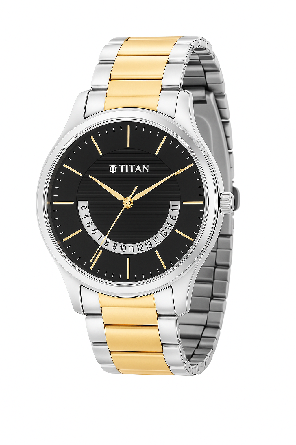 Titan Men's Two-Tone Stainless Steel Analog Watch – Refined Sophistication for the Modern Gentleman