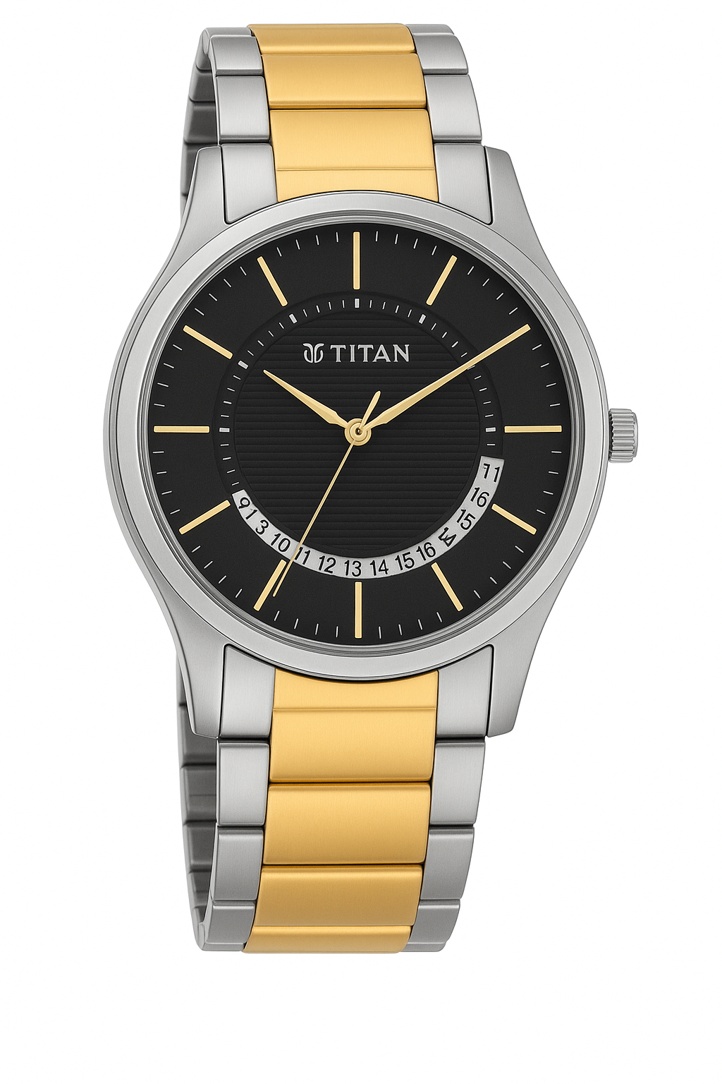 Titan Men's Two-Tone Stainless Steel Analog Watch – Refined Sophistication for the Modern Gentleman